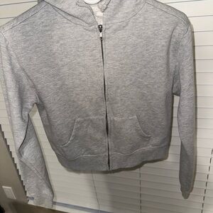Gray Zip-Up Hoodie